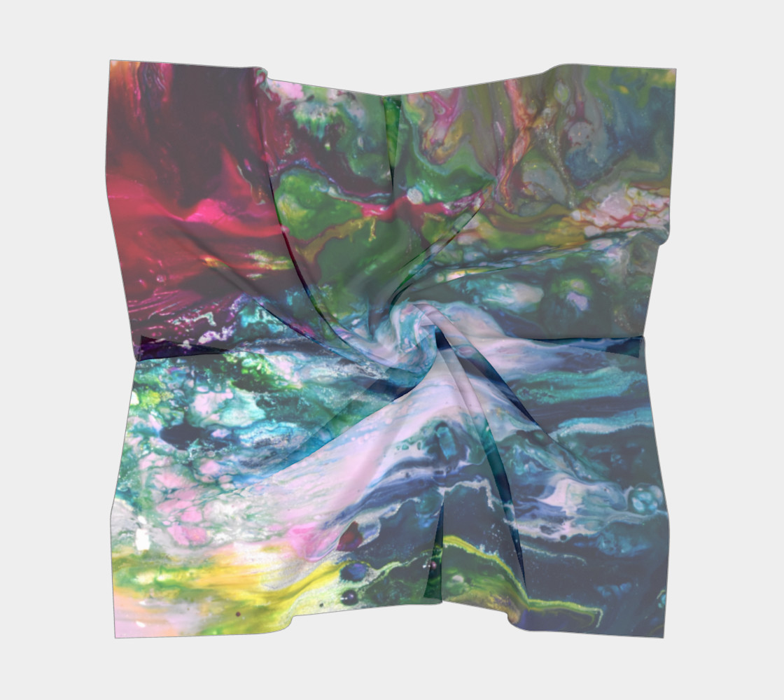Aperçu de Cosmic water square scarf #5