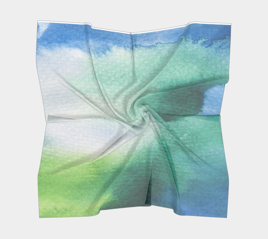 Green Blue Watercolor Abstract preview #5