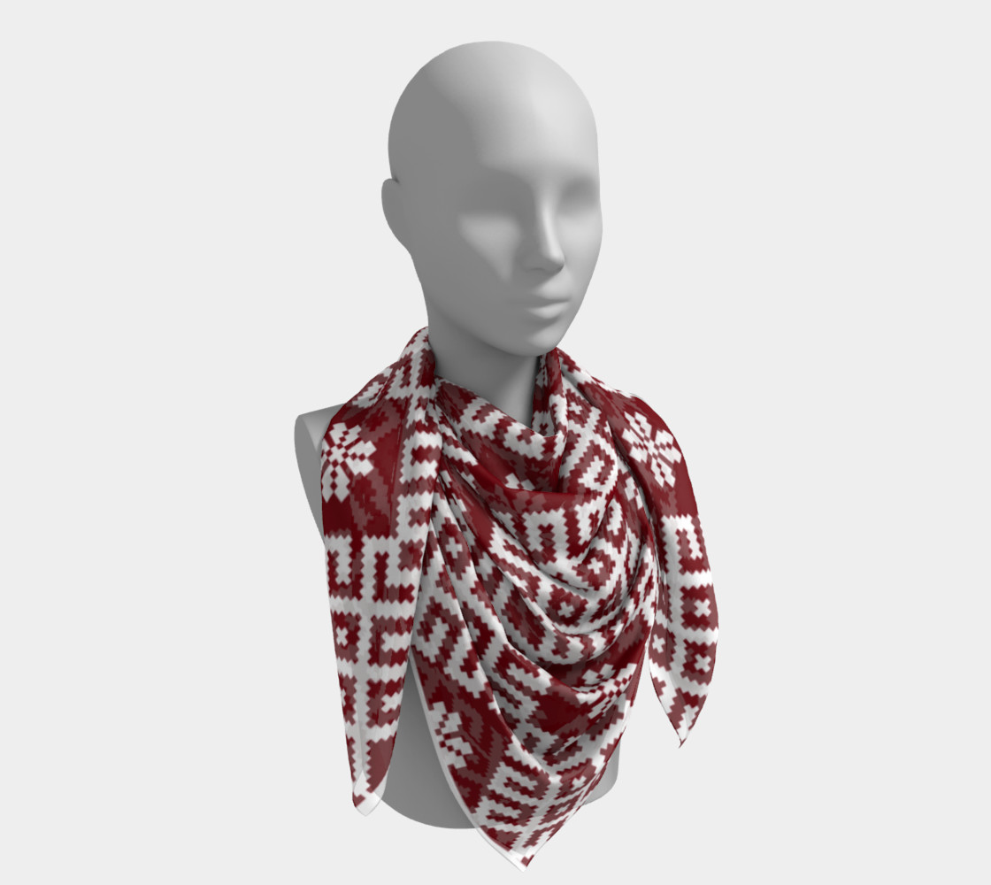 Red and White Nordic Pattern preview #4