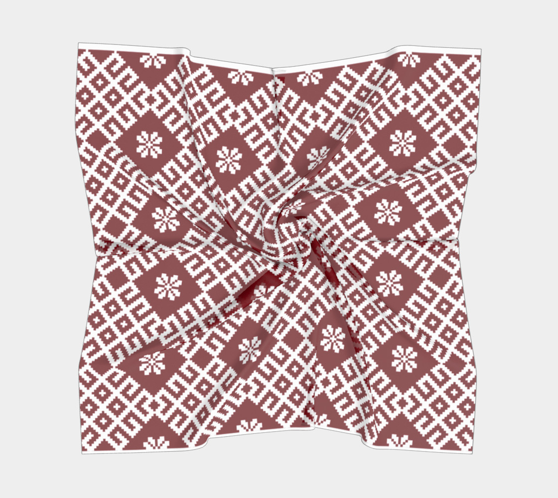 Red and White Nordic Pattern preview #5