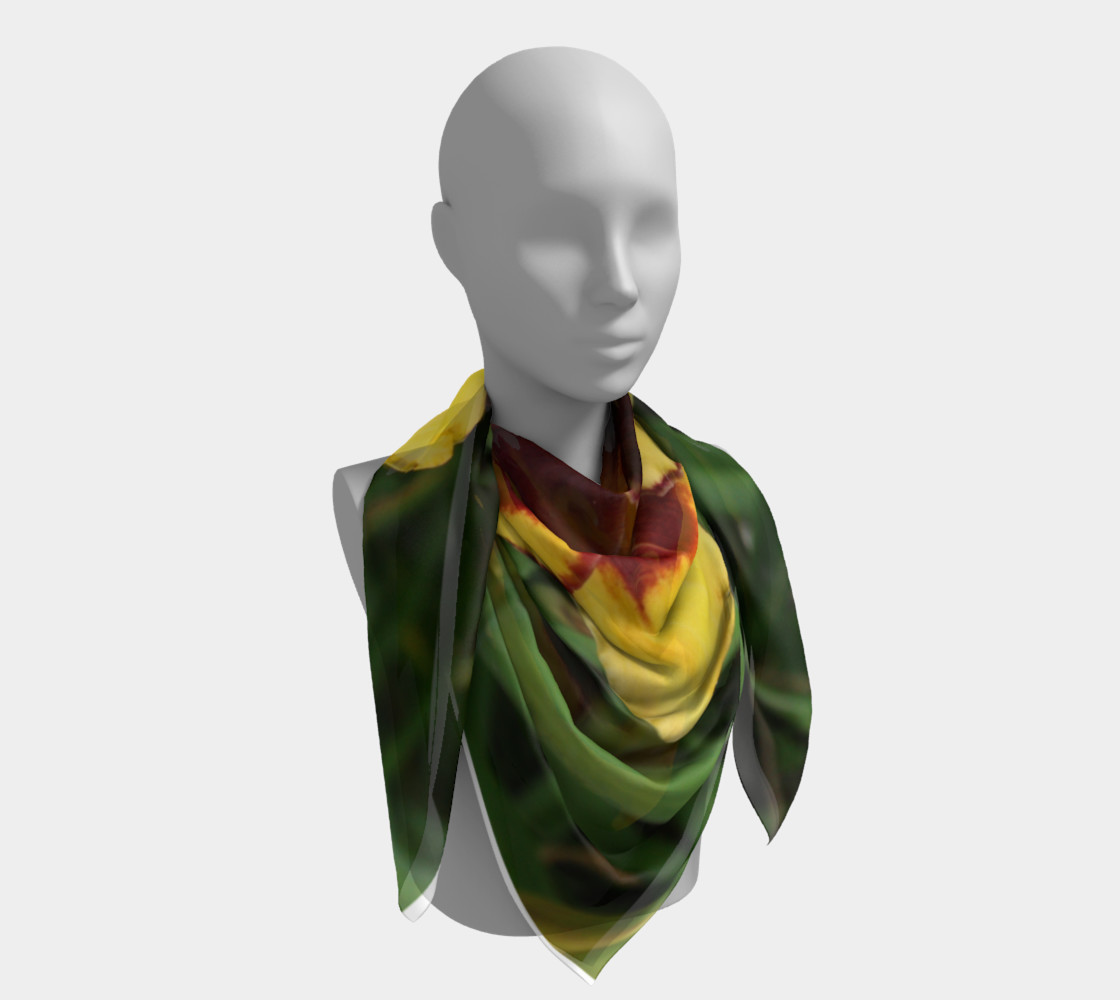 sun panda daylily scarf square preview #4