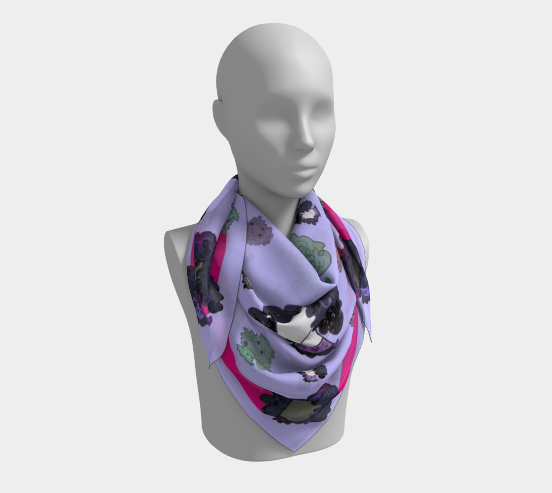 Lavender Lush Poodle Scarf 3D preview