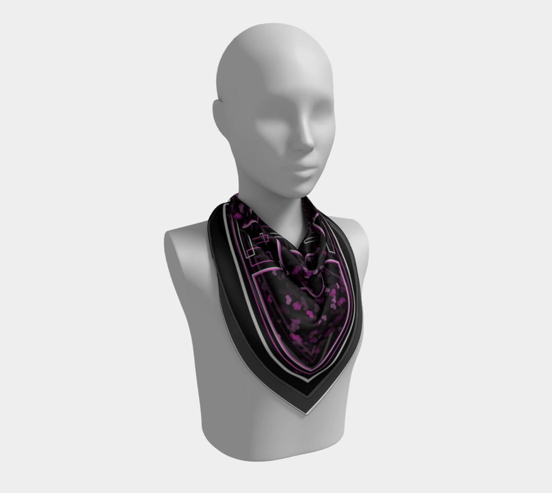 Pink Hearts on Black Block Pattern preview #2