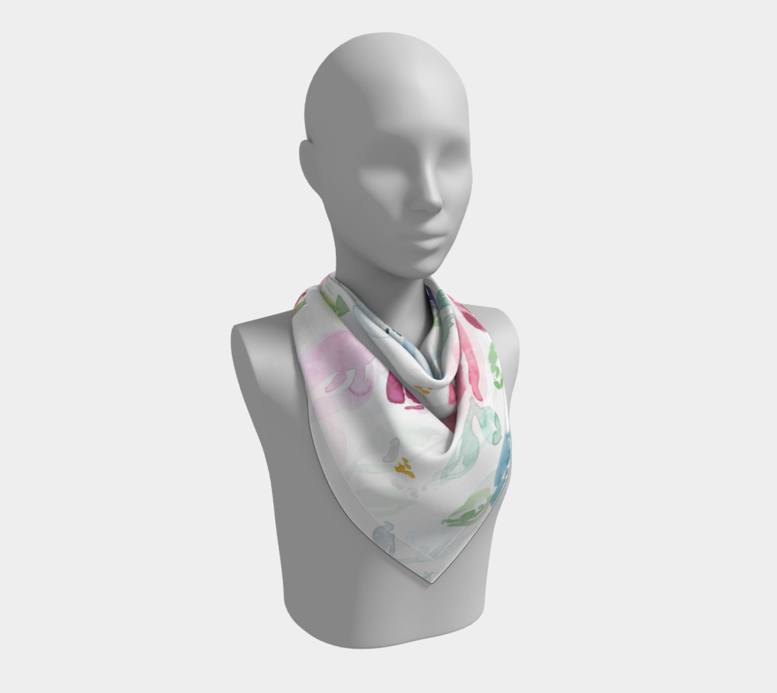 Watercolor Floral Scarf preview #2