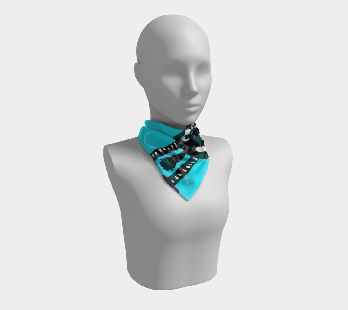 Zebra Both Ends Square Silk Scarf preview #1