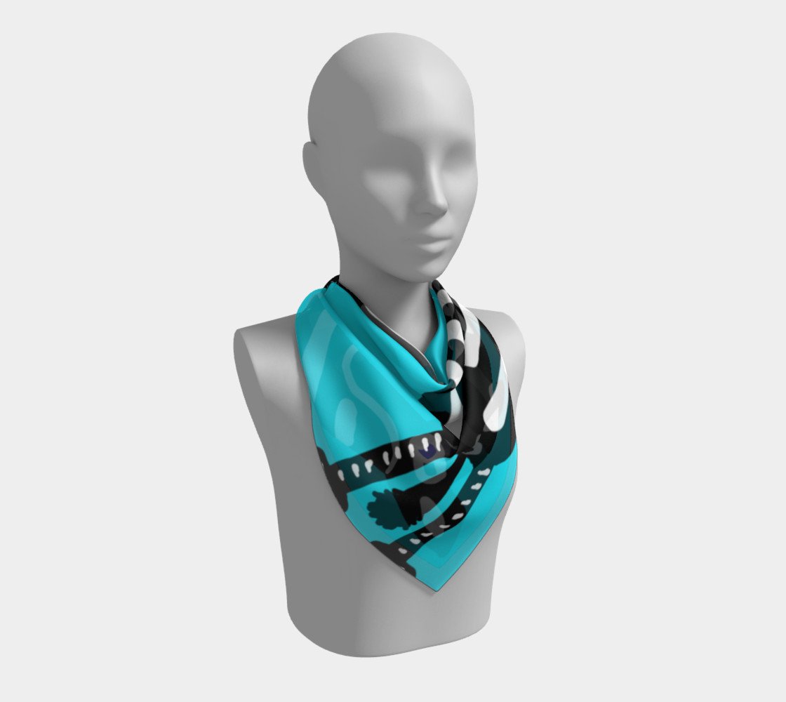 Zebra Both Ends Square Silk Scarf preview #2