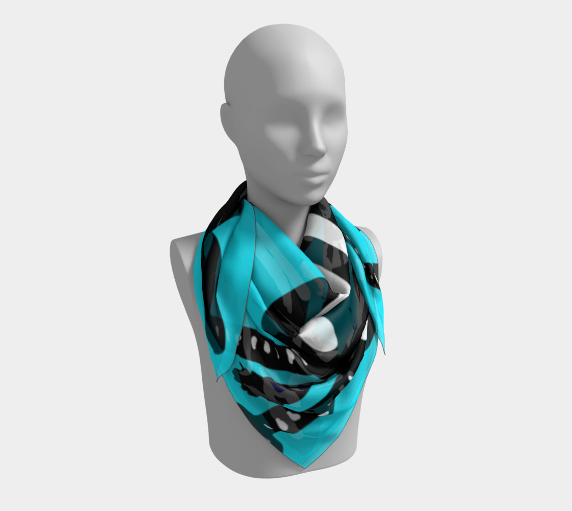 Zebra Both Ends Square Silk Scarf preview #3