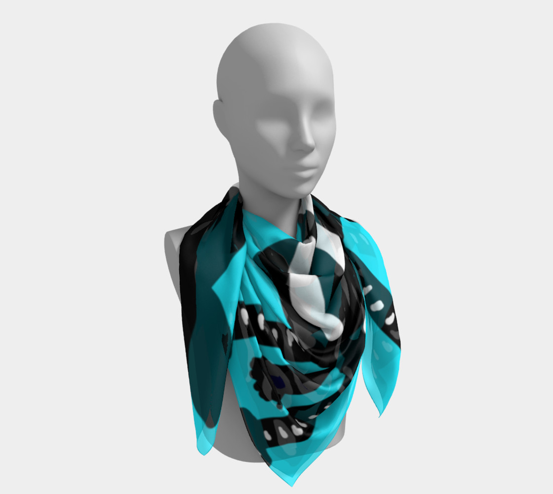 Zebra Both Ends Square Silk Scarf preview #4