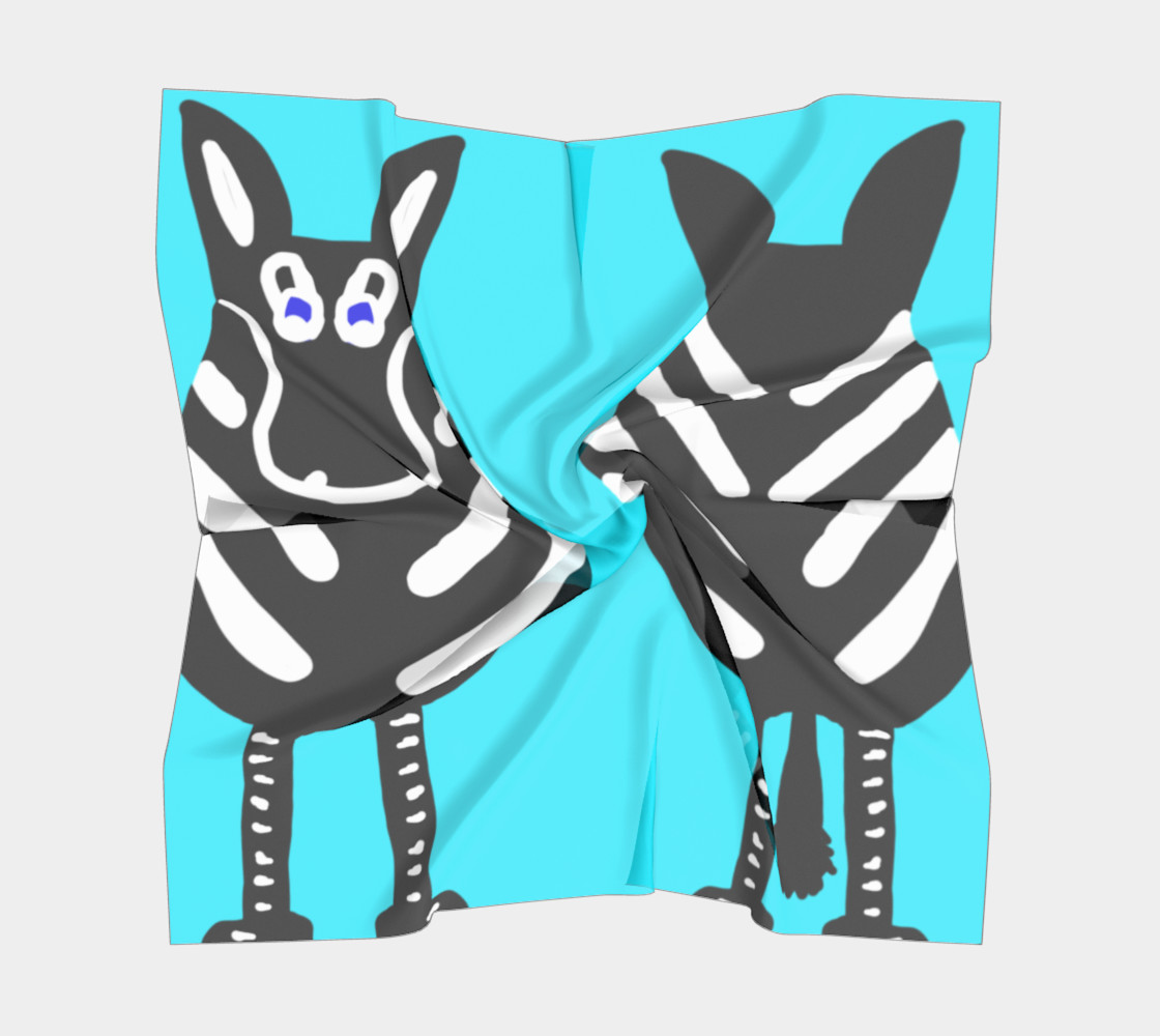 Zebra Both Ends Square Silk Scarf preview #5