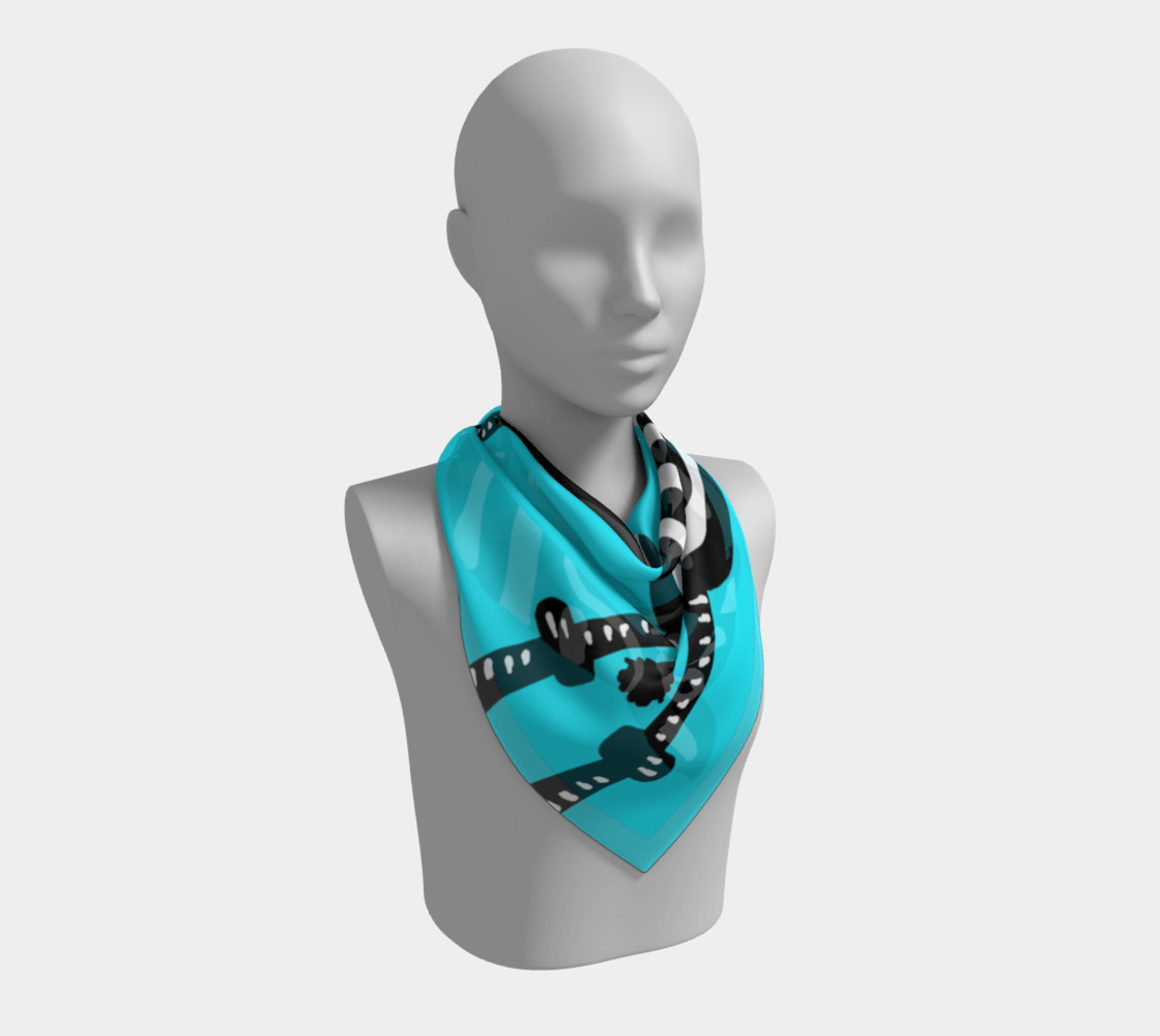 Zebra Both Ends Big Square Silk Scarf preview #2