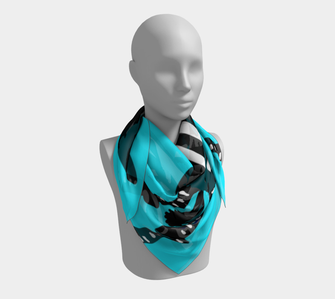 Zebra Both Ends Big Square Silk Scarf preview #3