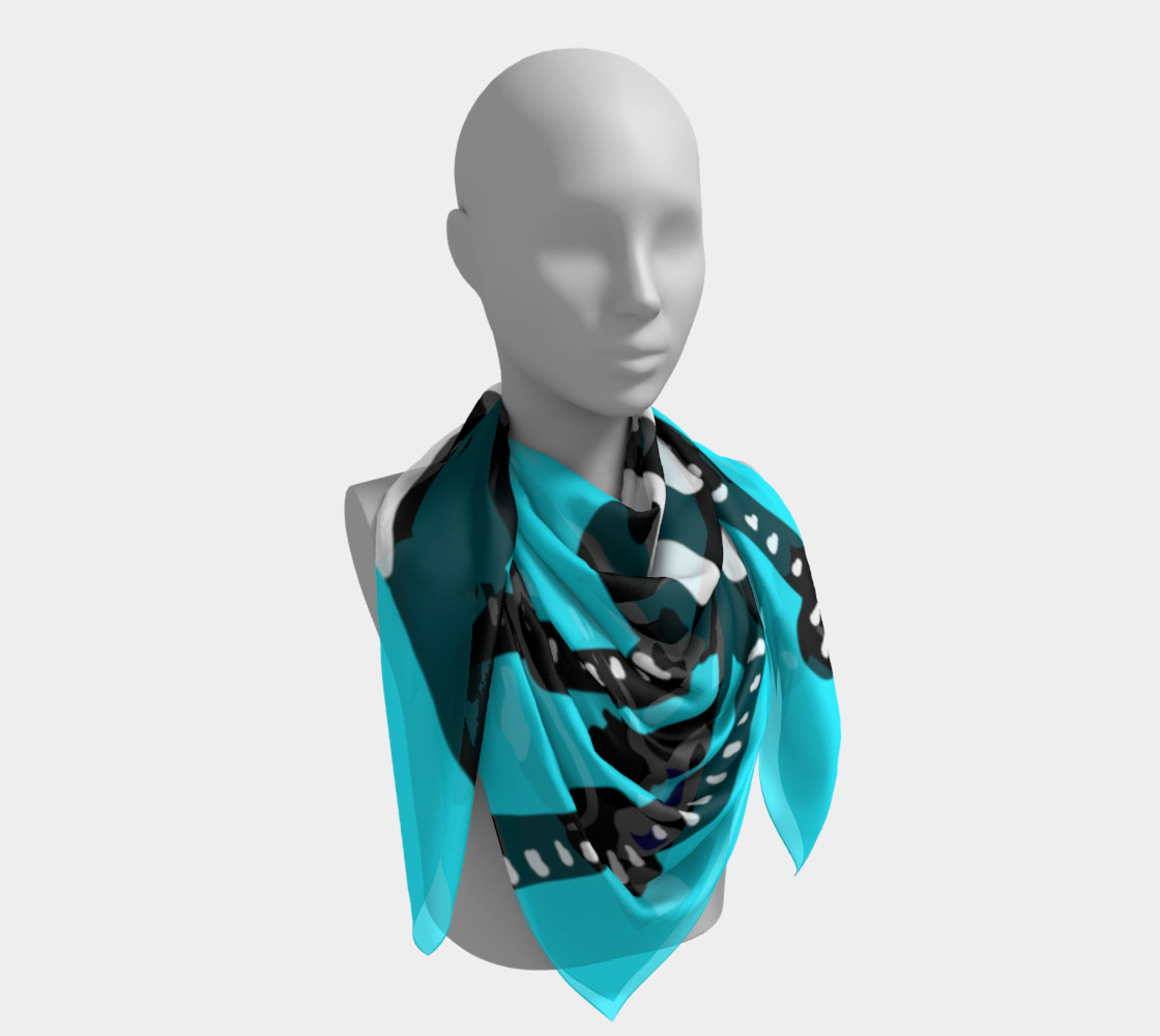 Zebra Both Ends Big Square Silk Scarf preview #4