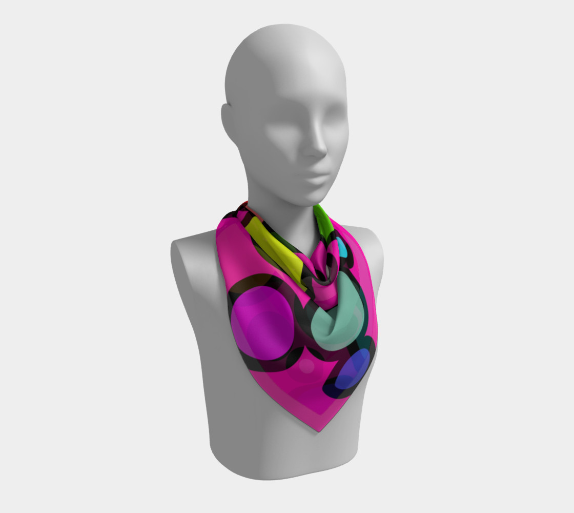Circles Galore Square Silk Scarf preview #2