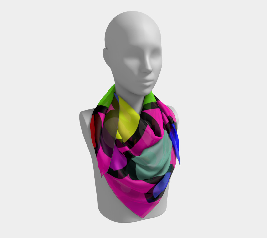 Circles Galore Square Silk Scarf preview #3