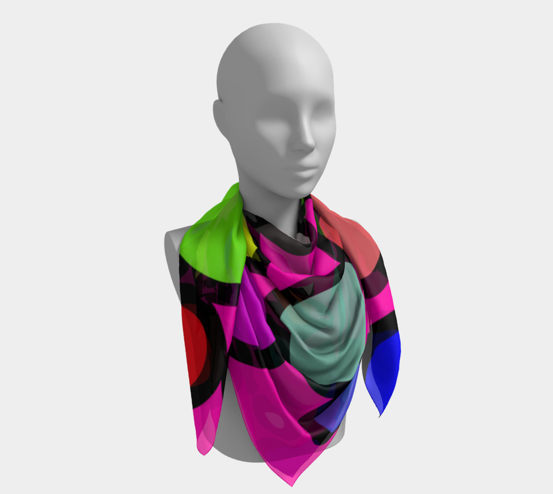 Circles Galore Square Silk Scarf preview #4