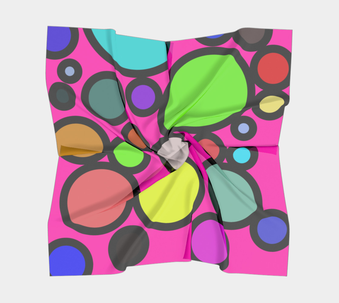 Circles Galore Square Silk Scarf preview #5