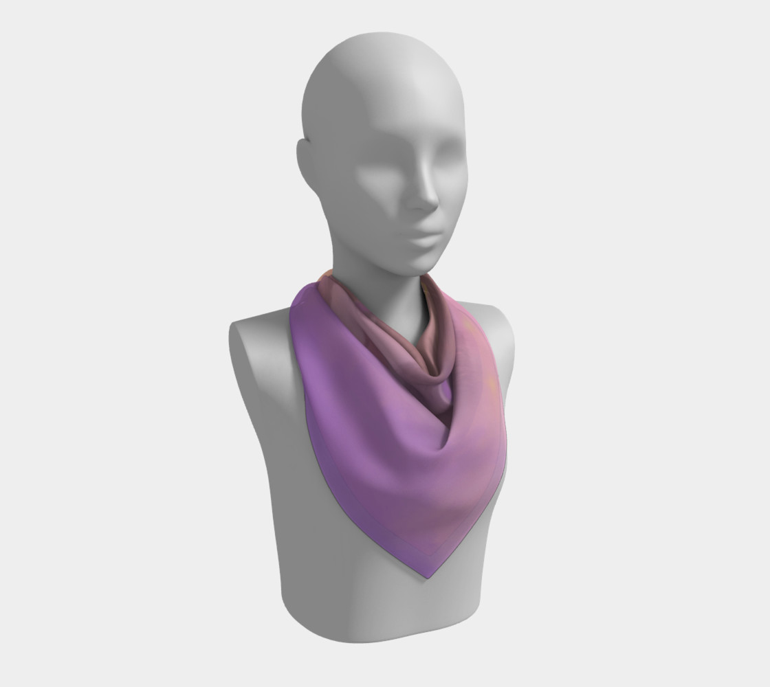 Cosmic Cat Square Silk Scarf preview #2