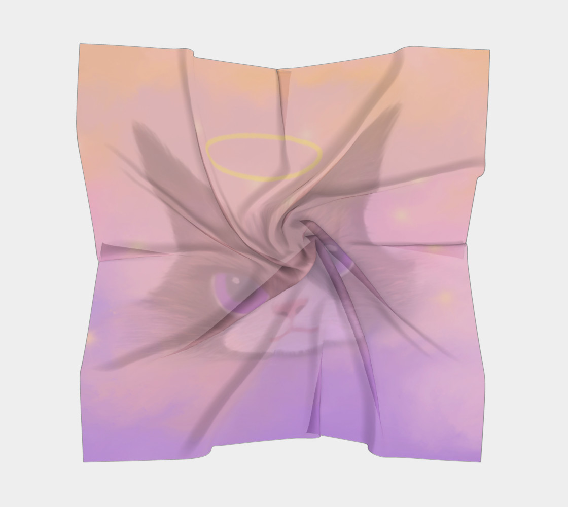 Cosmic Cat Square Silk Scarf preview #5