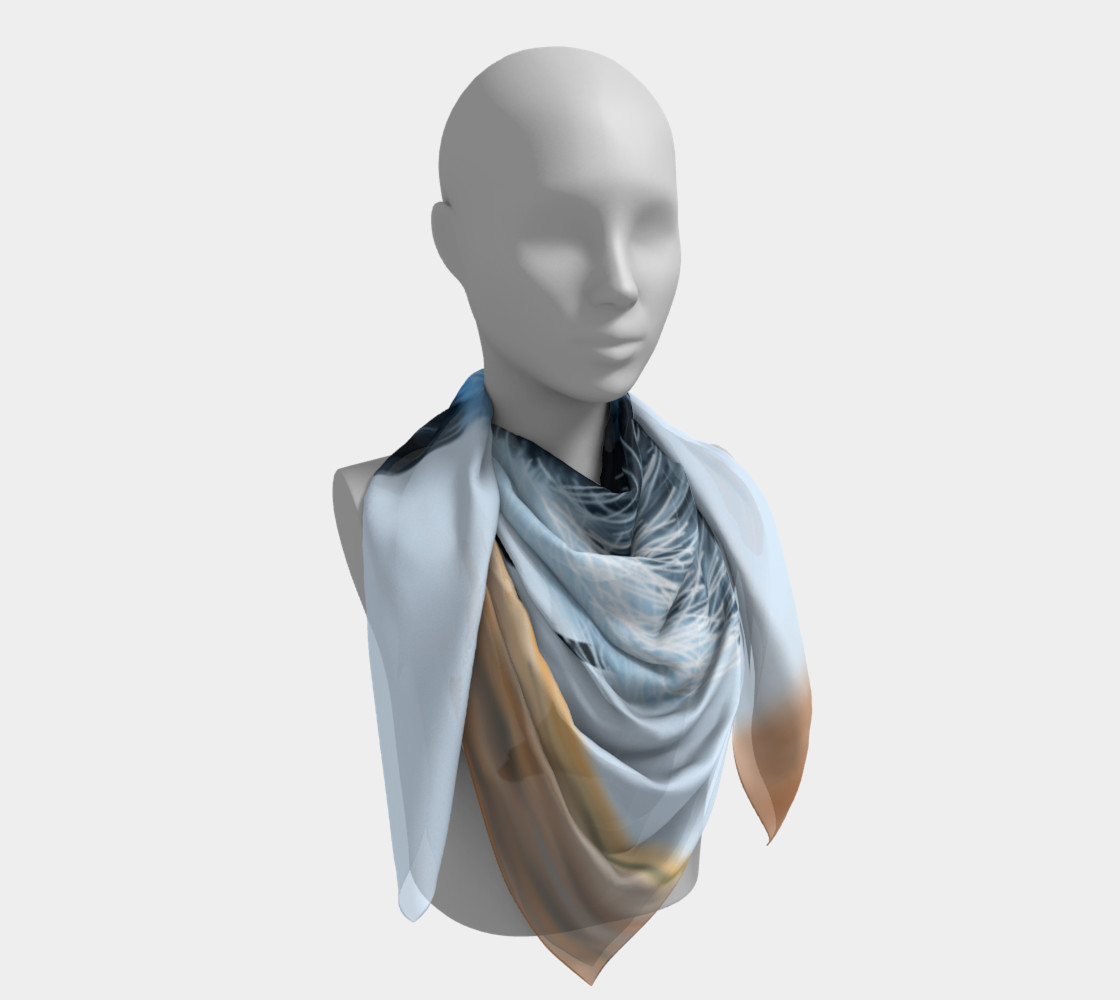 Blue Wren Big Square Silk Scarf preview #4