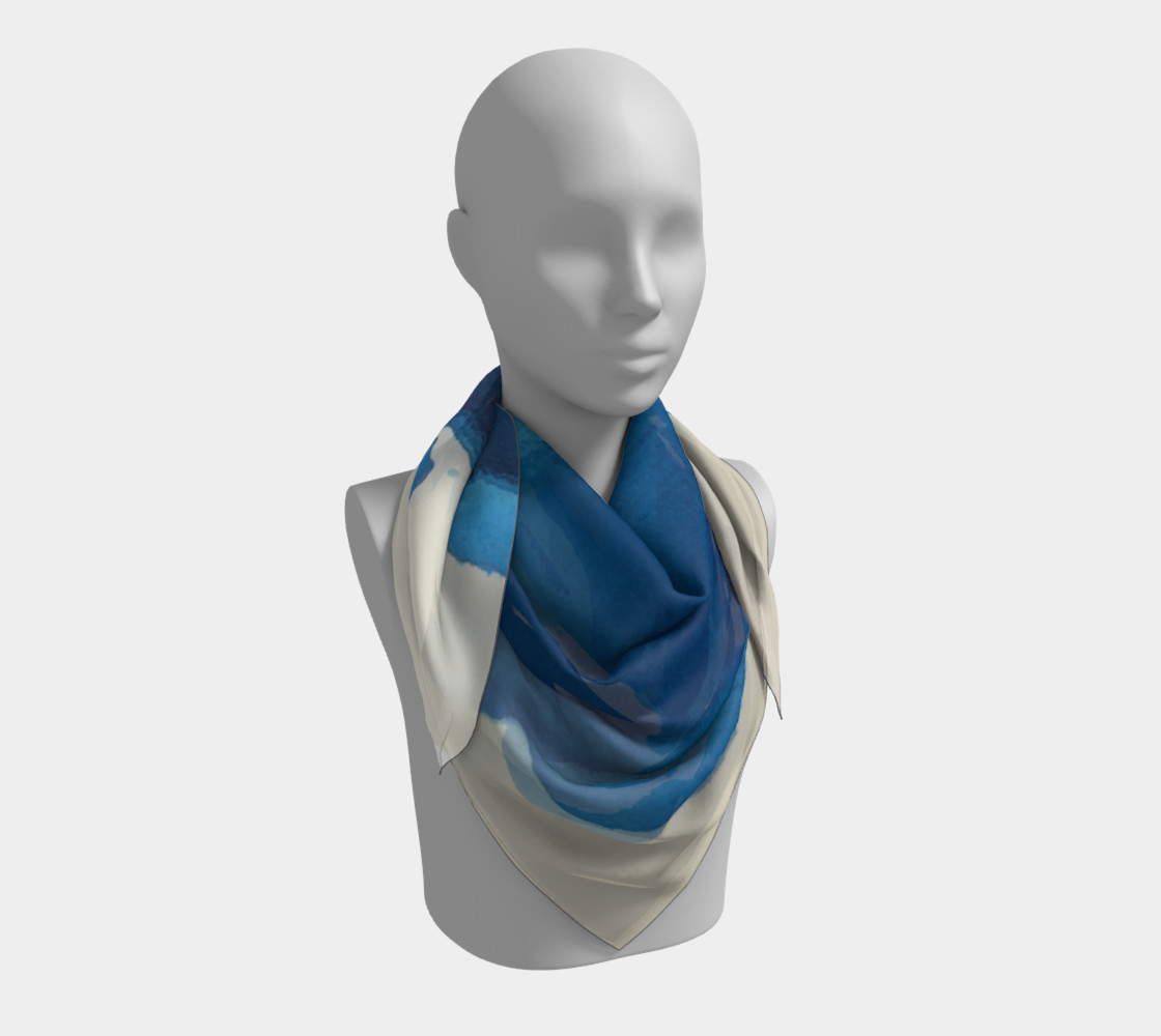 Breathe Into Blue Scarf Square preview #3