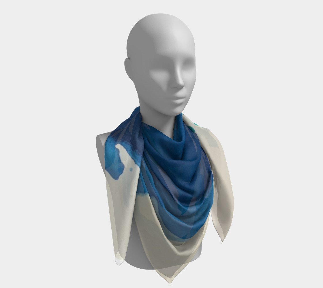 Breathe Into Blue Scarf Square preview #4