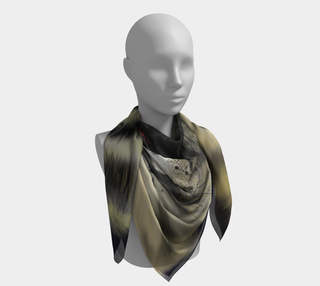 Snow Leopard Big Square Scarf preview #4