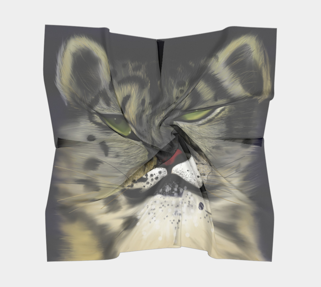 Snow Leopard Big Square Scarf preview #5