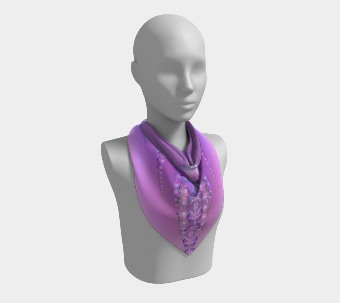 Beautiful Purple and Pink Bubble Fractal 36 Inch Scarf preview #2