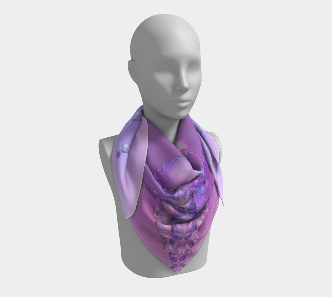 Beautiful Purple and Pink Bubble Fractal 36 Inch Scarf preview #3