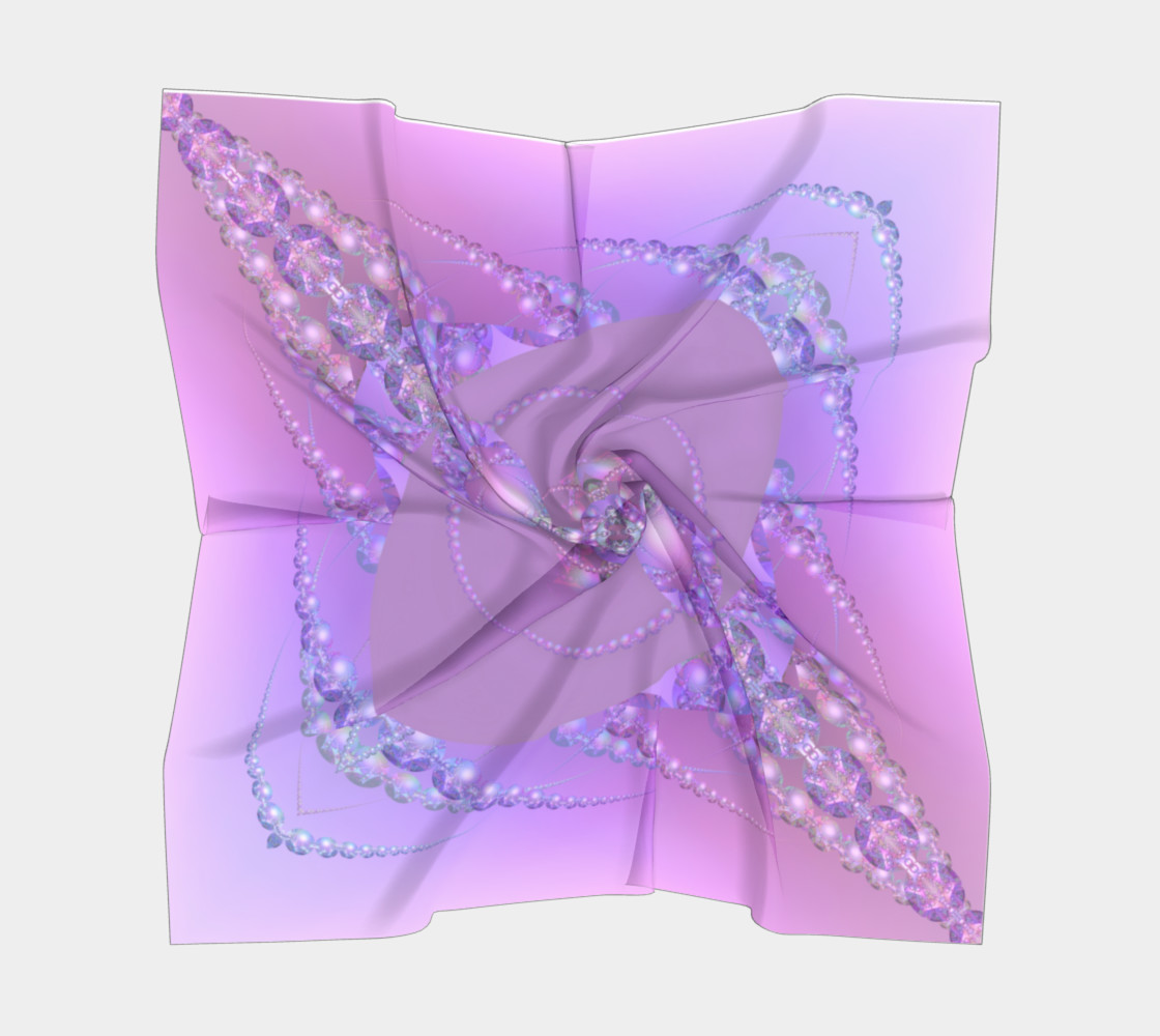 Beautiful Purple and Pink Bubble Fractal 36 Inch Scarf preview #5