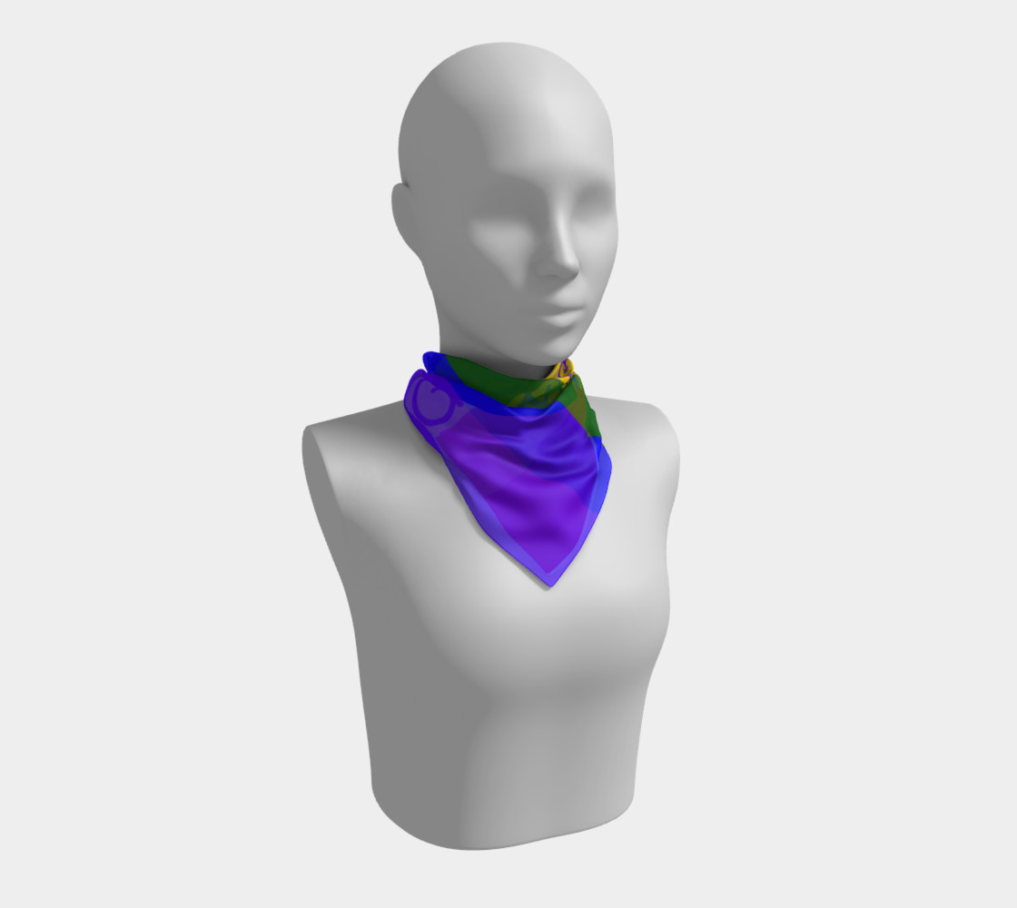 Gay Pride Love Silk Square Scarf preview #1