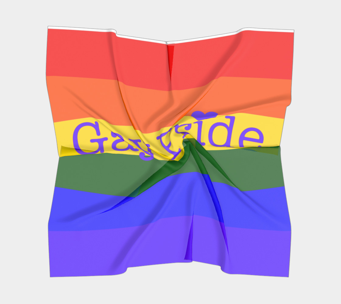 Gay Pride Love Silk Square Scarf preview #5