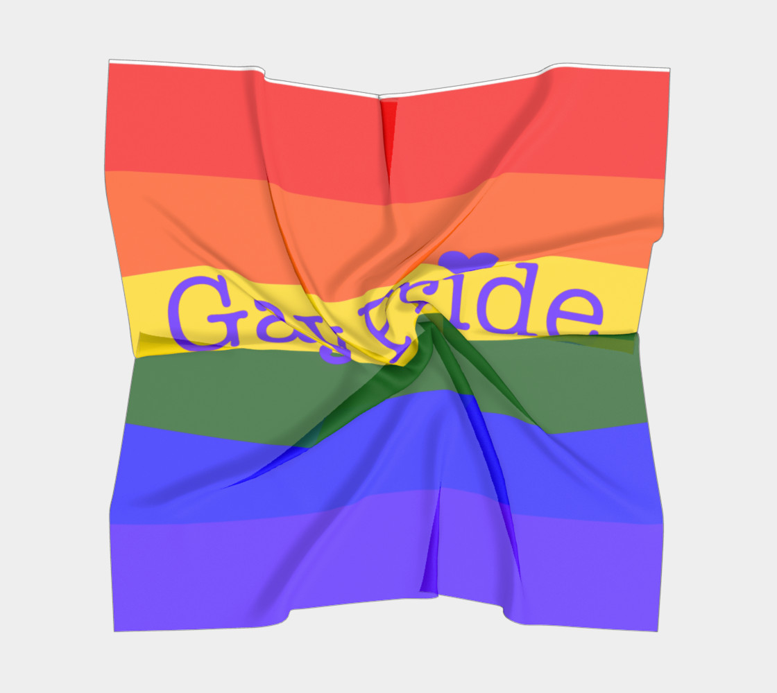 Gay Pride Love Big Square Silk Scarf preview #5