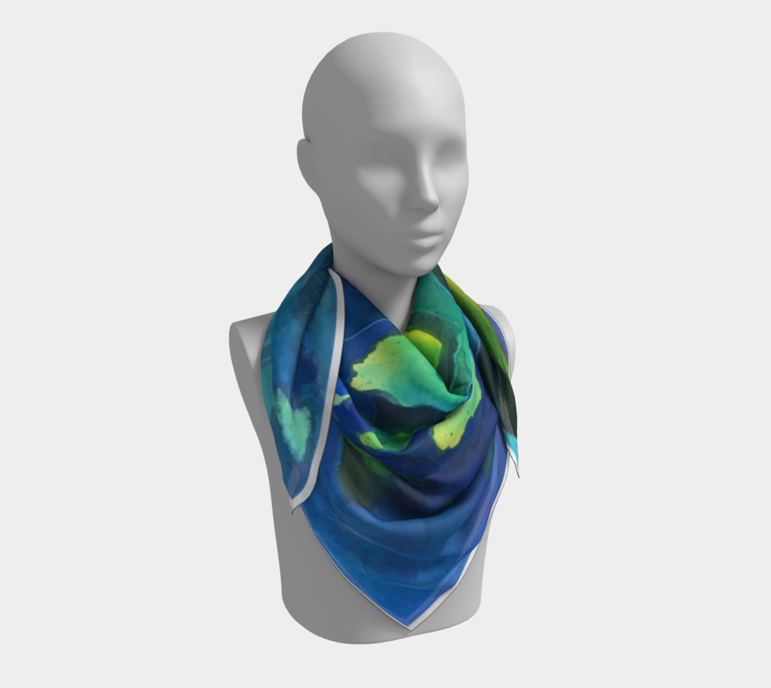Light Beams Deep In Blue Scarf preview #3