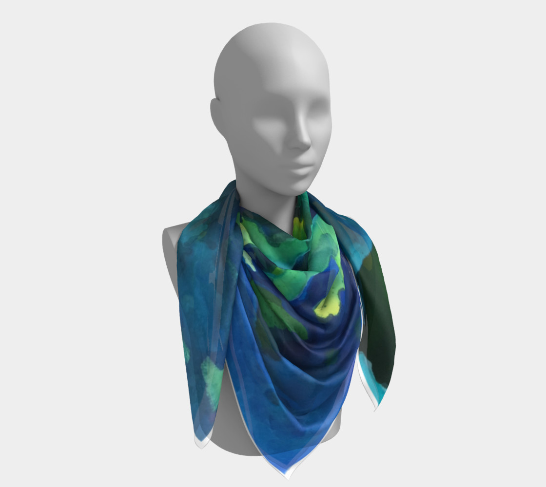 Light Beams Deep In Blue Scarf preview #4