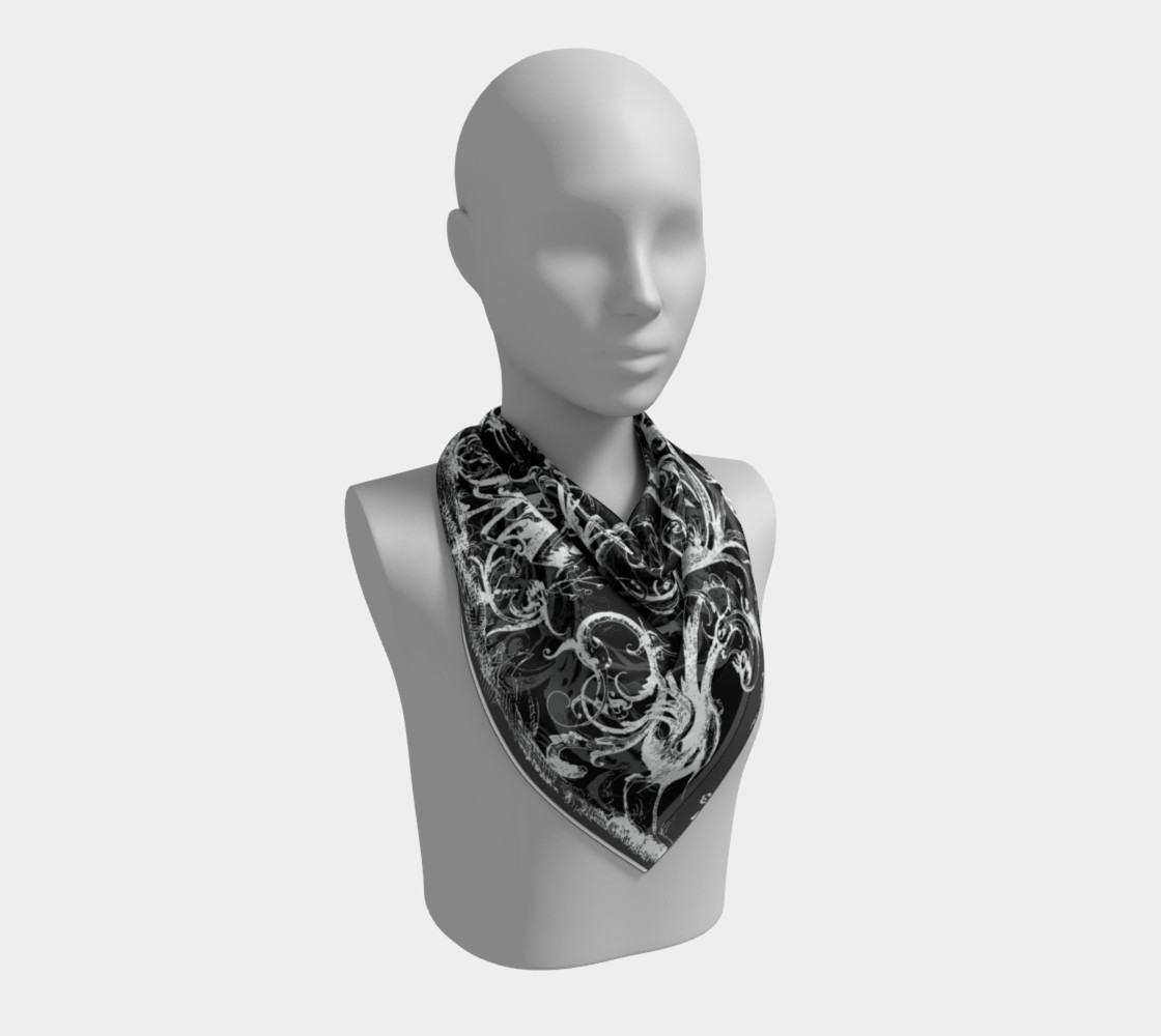 Aperçu de Grotesques B&W - Square Scarf #2