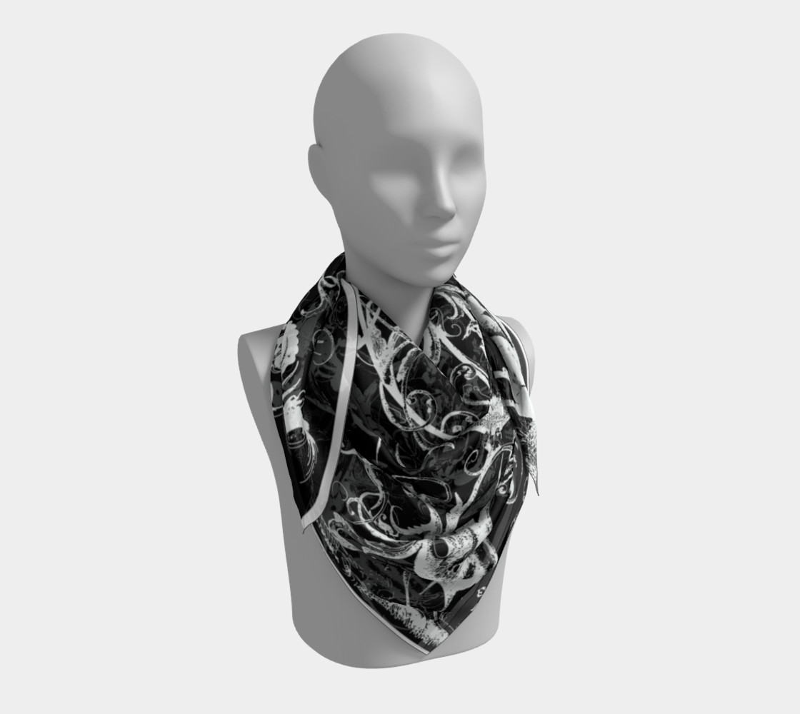 Aperçu de Grotesques B&W - Square Scarf #3