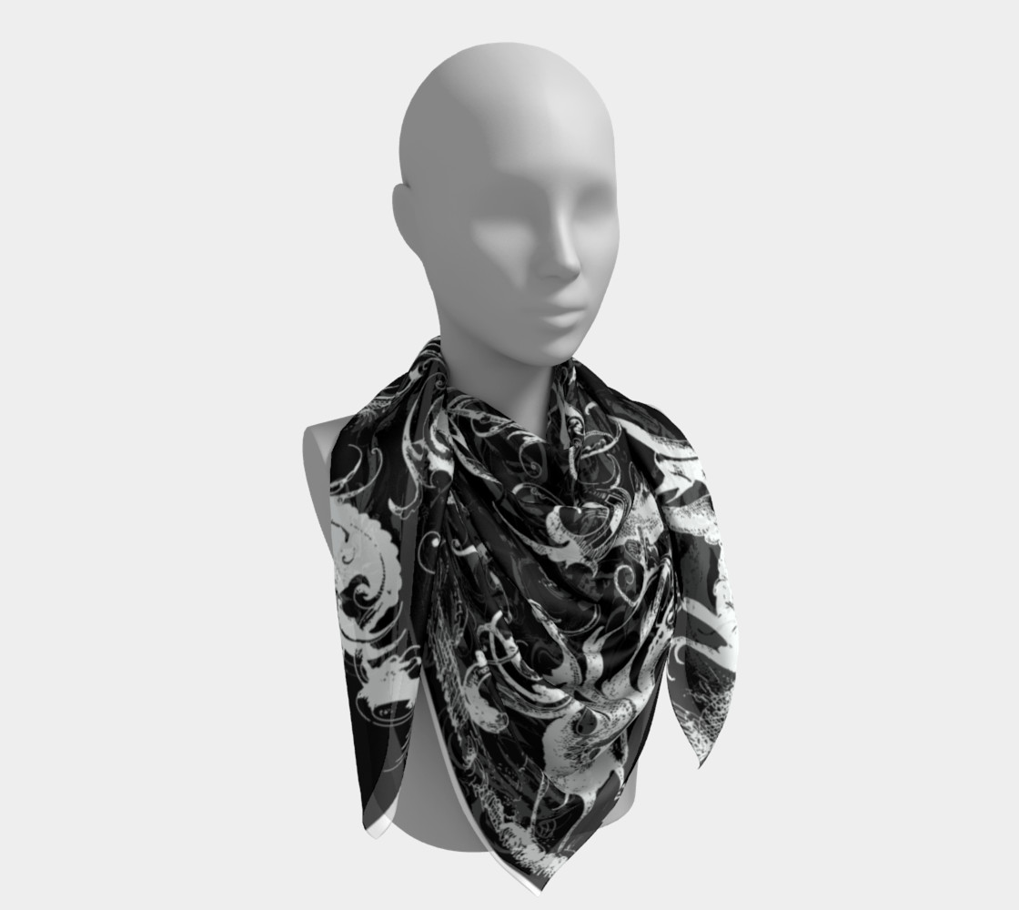 Aperçu de Grotesques B&W - Square Scarf #4
