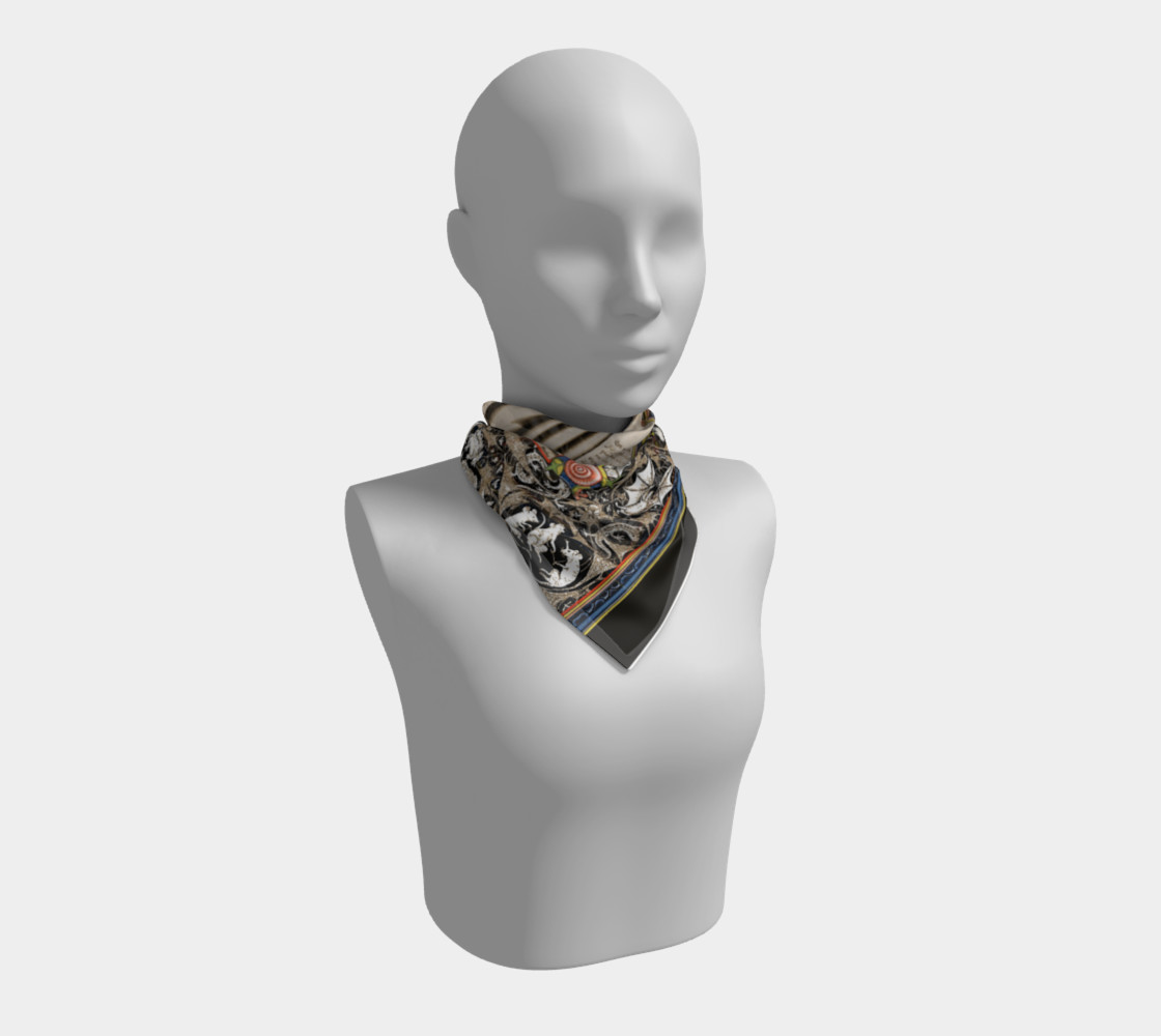 Aperçu de P is for Plague Doctor - Square Scarf #1