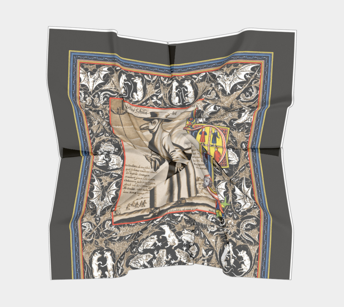 Aperçu de P is for Plague Doctor - Square Scarf #5
