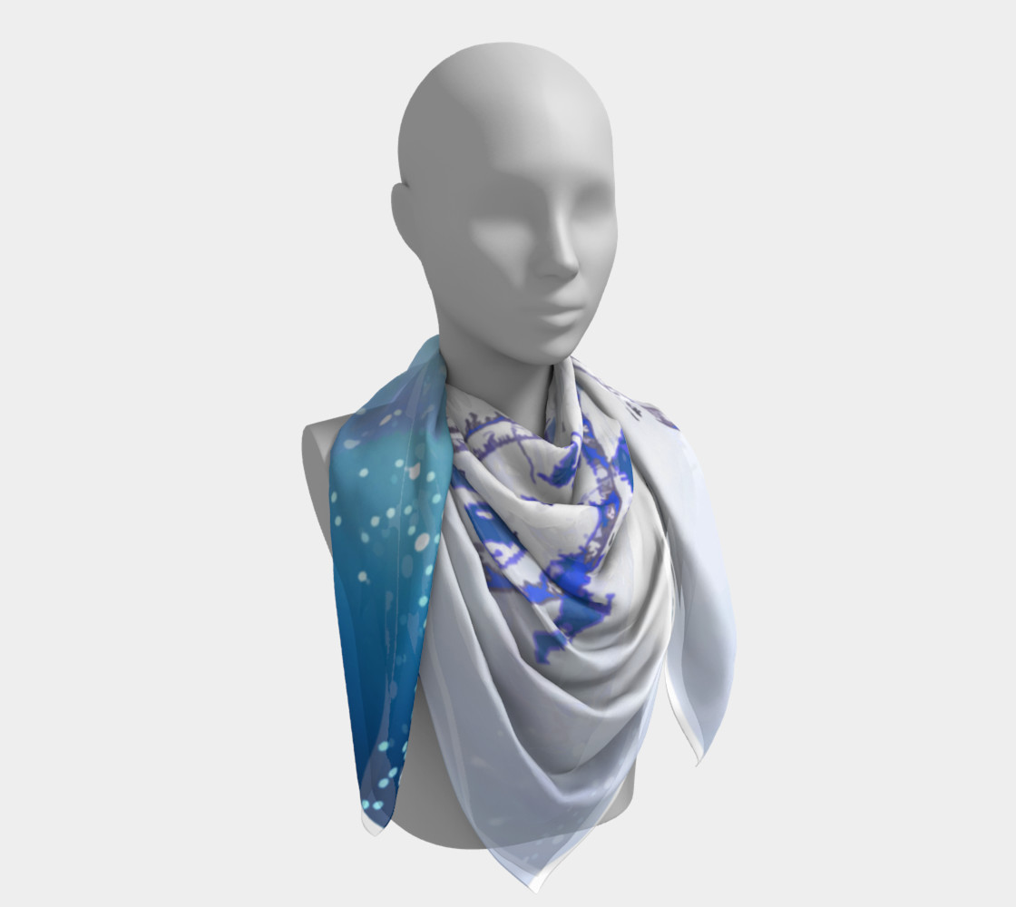 Blue Winter Snow Forest Fox Animal preview #4
