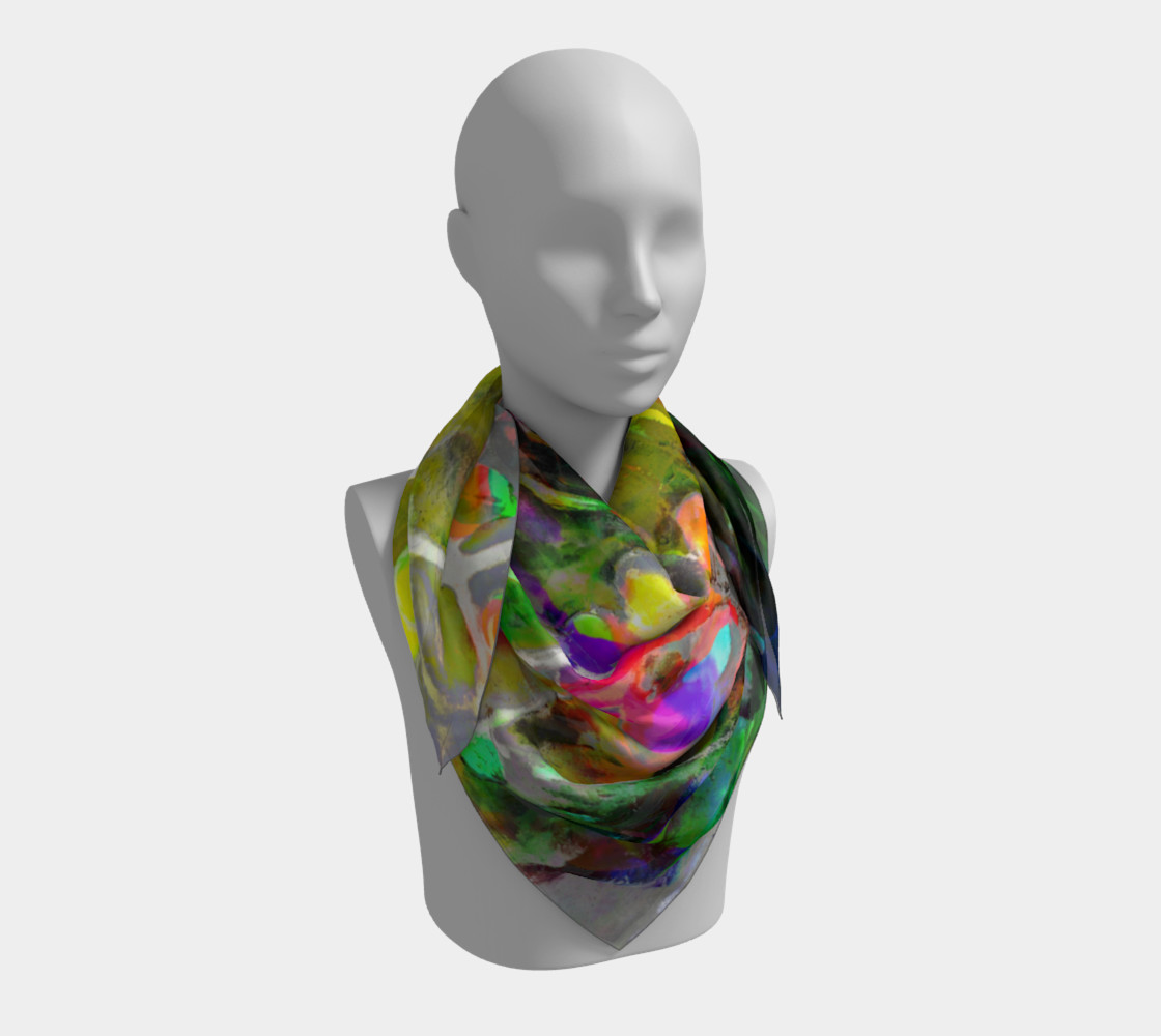 Floral Branch Multi 36" x 36" Scarf preview #3