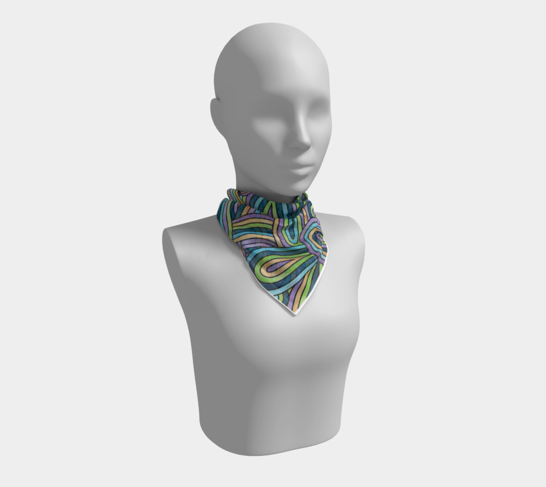 Abstract Swirls Pattern Square Scarf preview #1