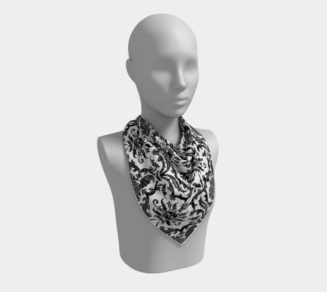 Horror Story Damask in Monochrome preview #2