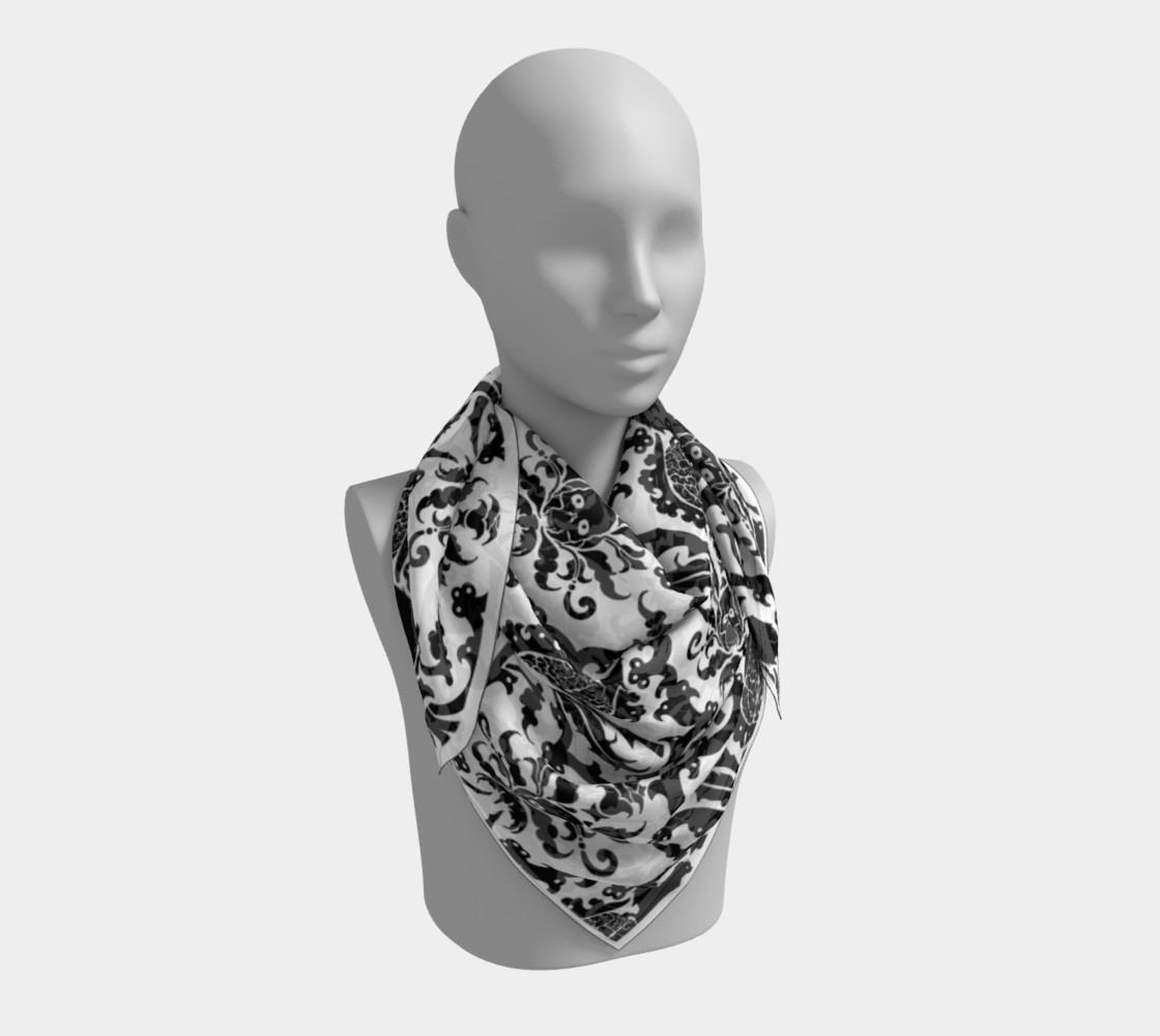 Horror Story Damask in Monochrome preview #3