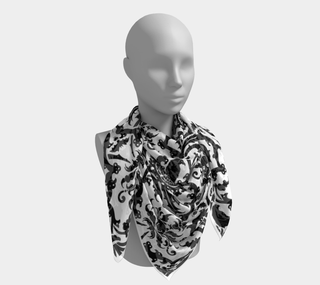 Horror Story Damask in Monochrome preview #4