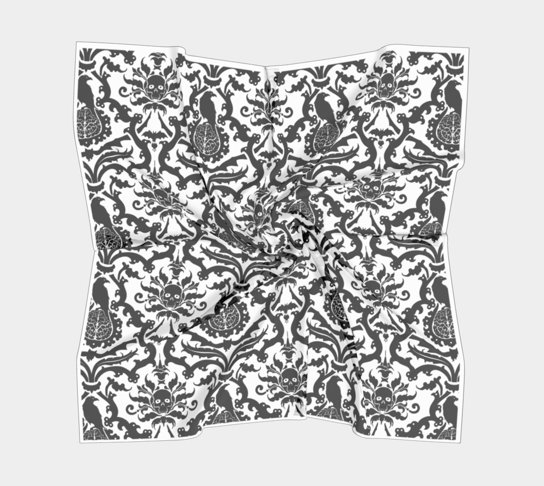 Horror Story Damask in Monochrome preview #5