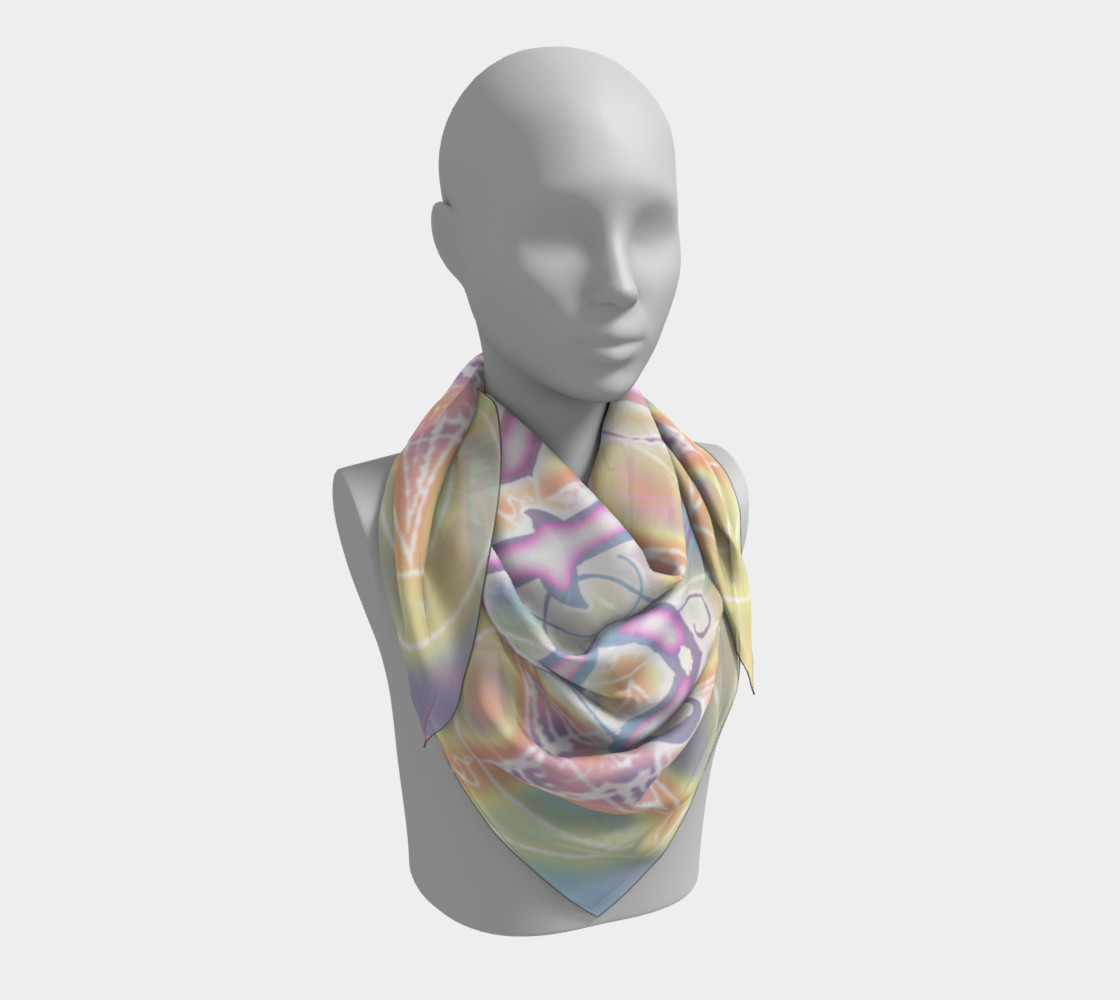 Pastel Goth Square Scarf by Tabz Jones  3D preview