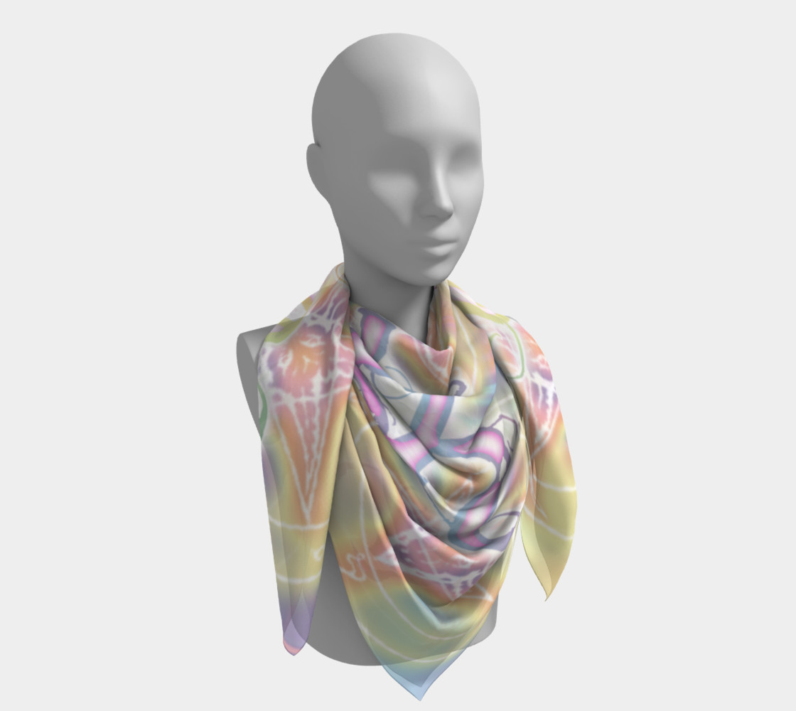 Pastel Goth Square Scarf by Tabz Jones  preview #4