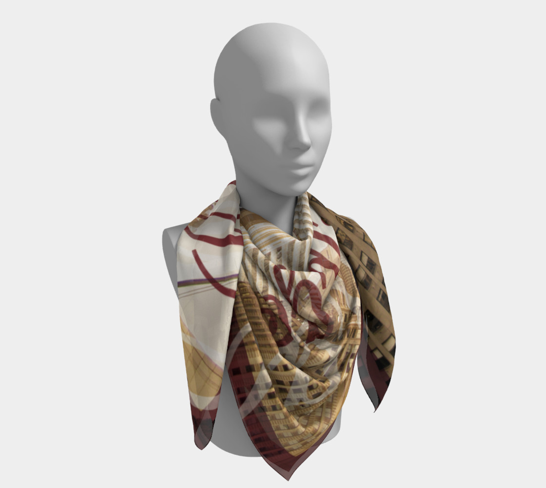 Chicago Cityscape Silk Scarf preview #4